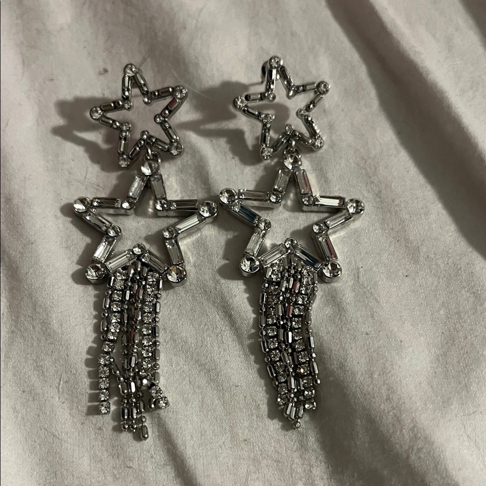 Idyllwind Silver Star and Fringe Western Earrings Set - Picture 2 of 9